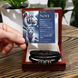 To My Son - Courage, Strength & Love Bracelet