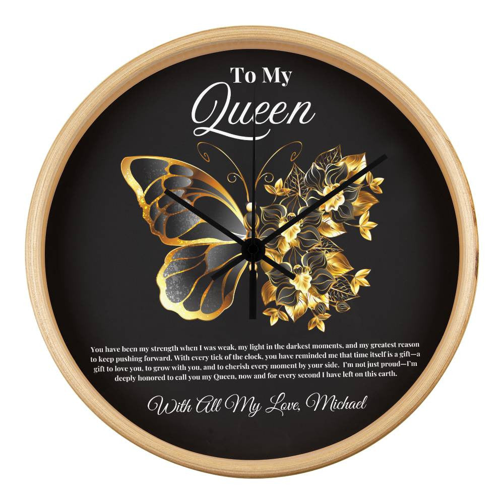 Personalized Queen Clock | Timeless Love