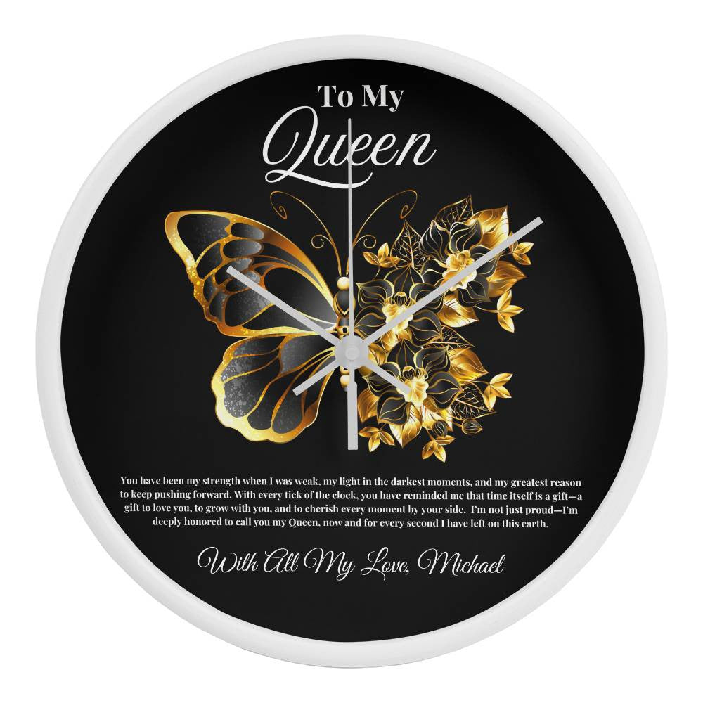 Personalized Queen Clock | Timeless Love