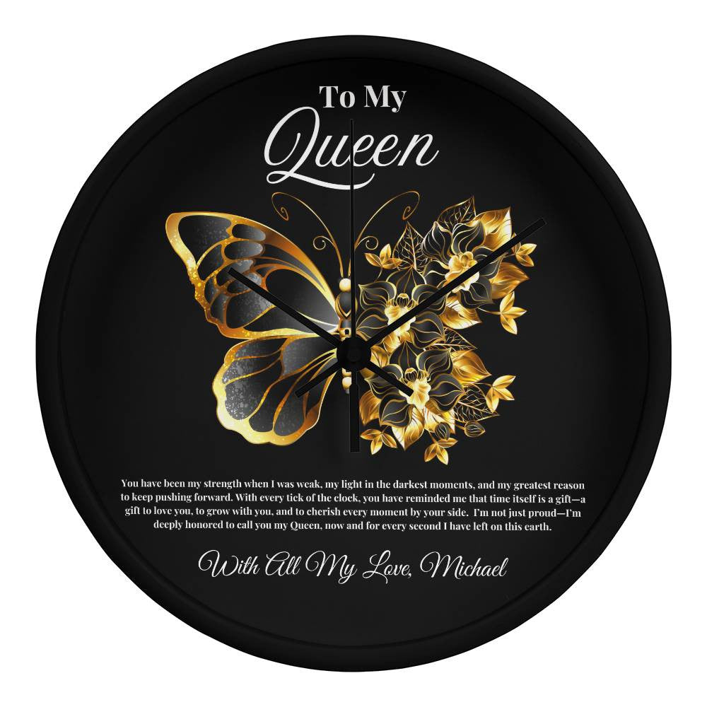 Personalized Queen Clock | Timeless Love