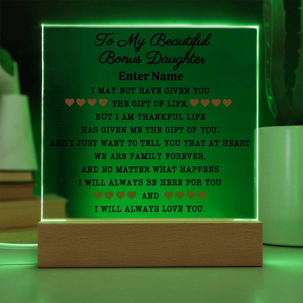 To My Bonus Daughter Personalized