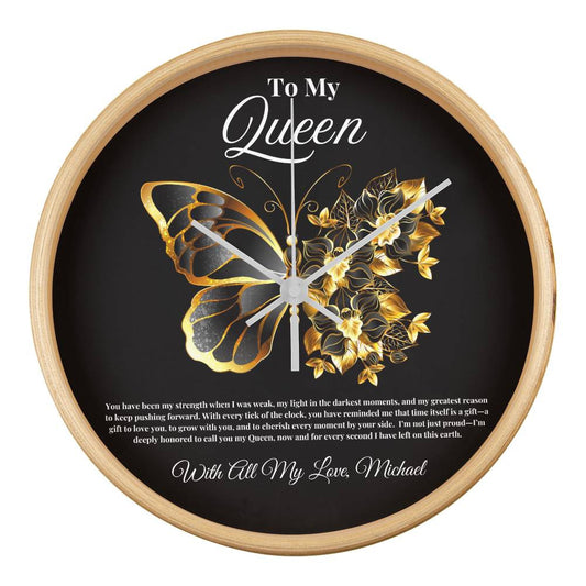 Personalized Queen Clock | Timeless Love