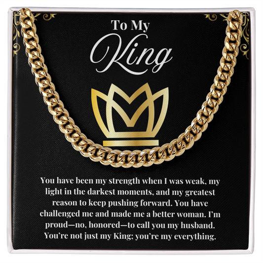 To My King | Cuban Link Necklace