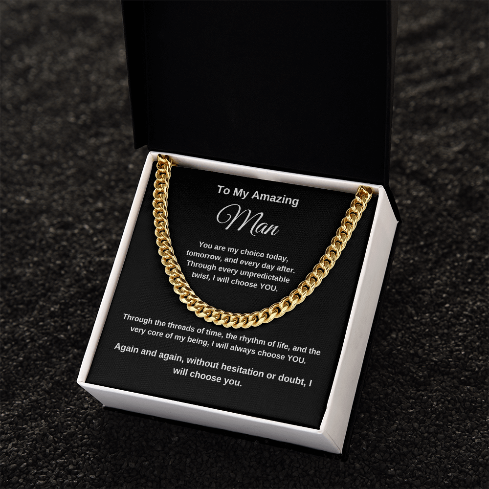 To My Man - I Choose You | Cuban Link Necklace