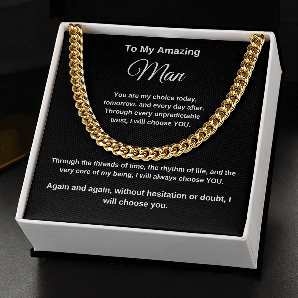 To My Man - I Choose You | Cuban Link Necklace