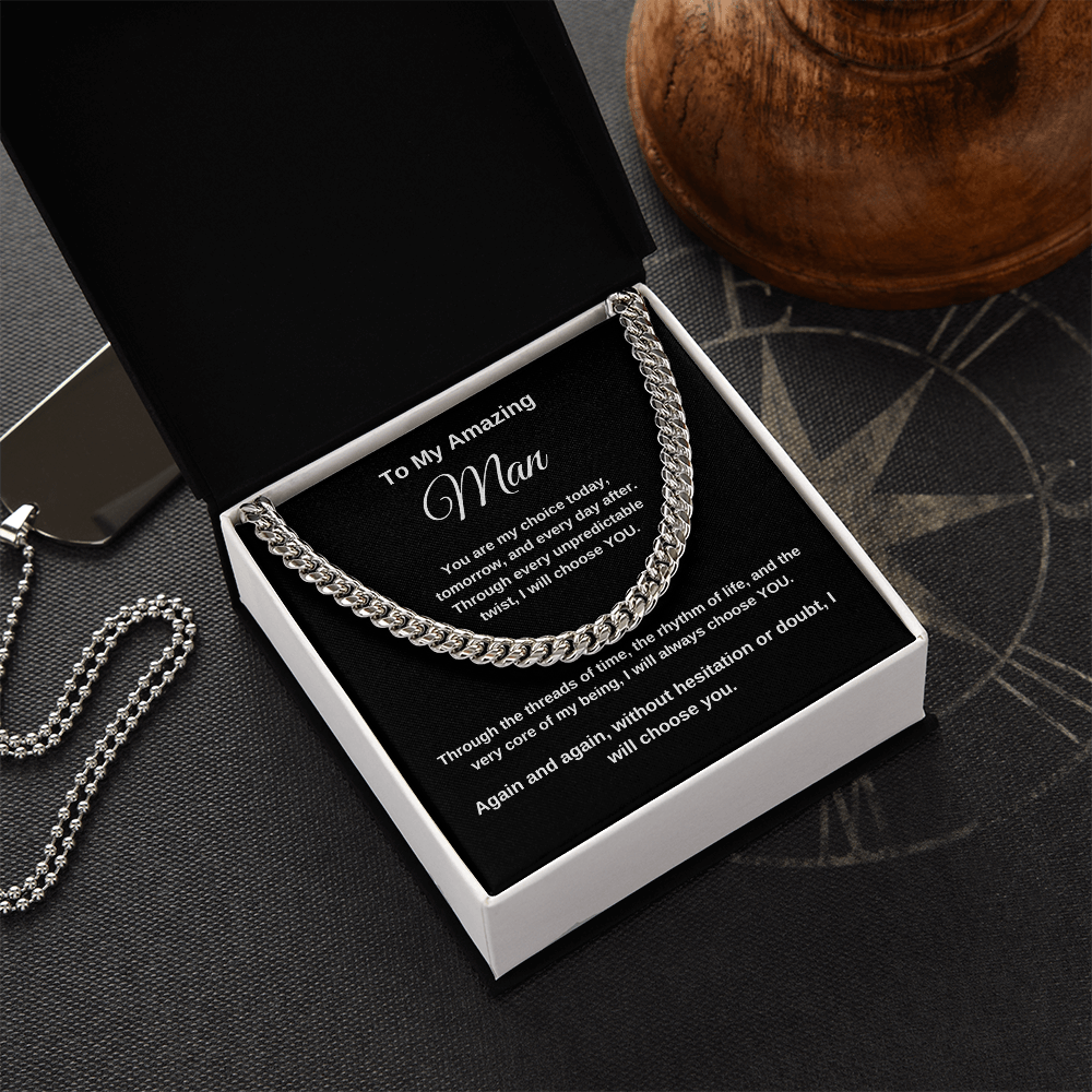 To My Man - I Choose You | Cuban Link Necklace