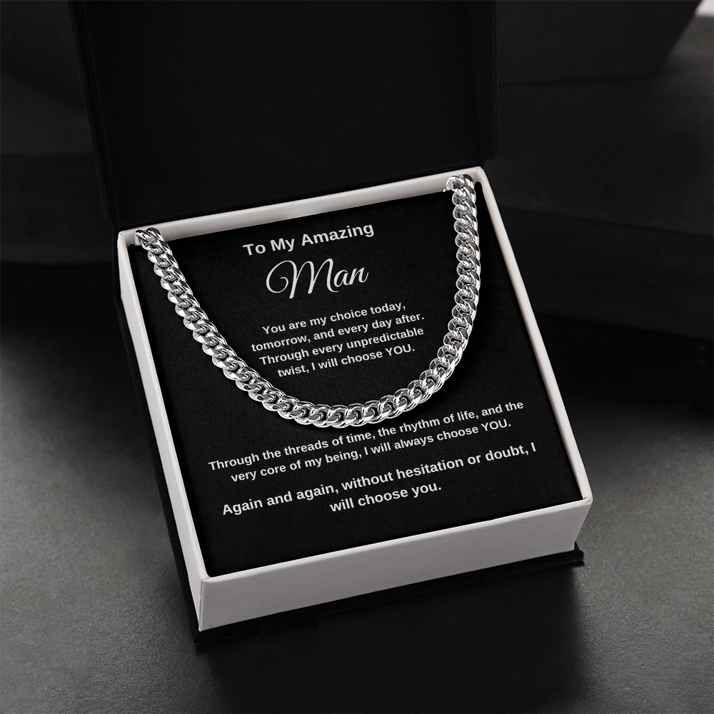 To My Man - I Choose You | Cuban Link Necklace