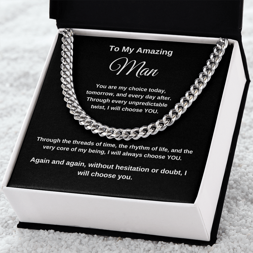 To My Man - I Choose You | Cuban Link Necklace