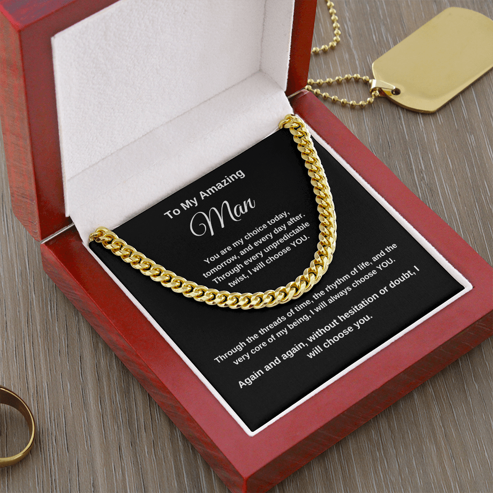 To My Man - I Choose You | Cuban Link Necklace