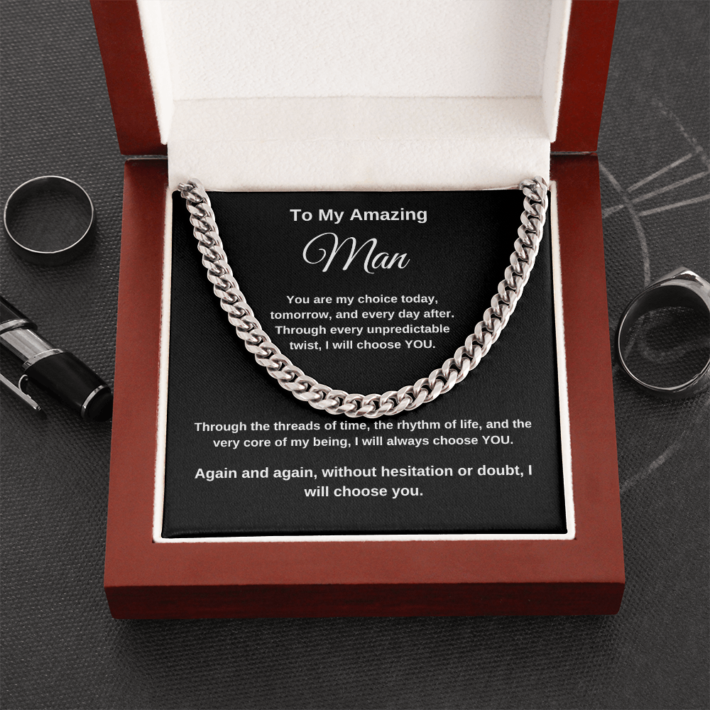 To My Man - I Choose You | Cuban Link Necklace