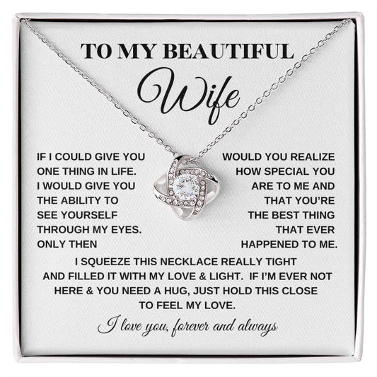 To My Beautiful Wife | Eternal Embrace Necklace