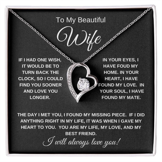 To My Beautiful Wife | Forever Love Necklace