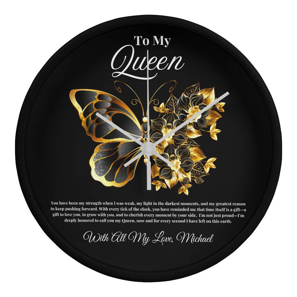 Personalized Queen Clock | Timeless Love